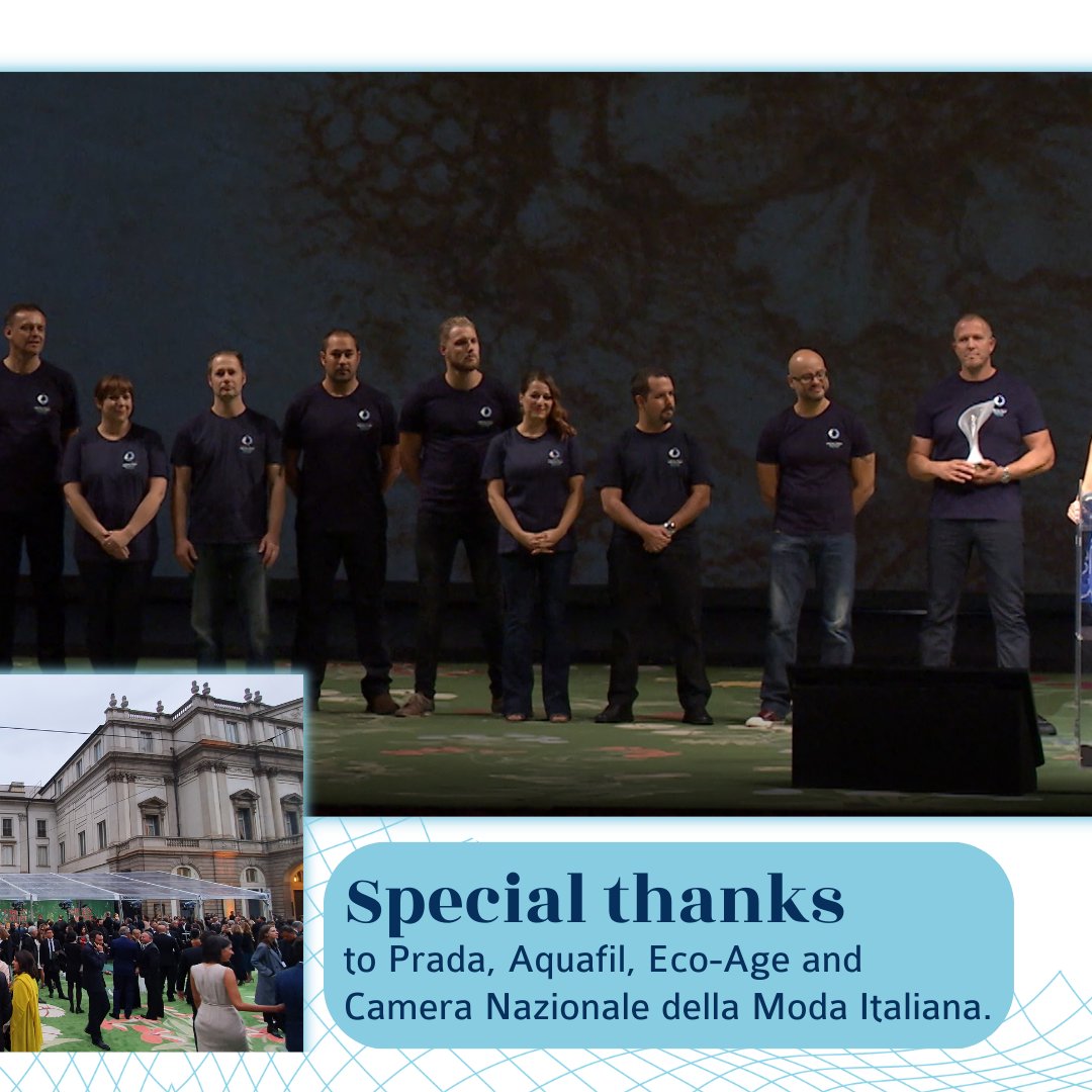 Healthy Seas (@healthyseas_org) on Twitter photo We love #fashion! And even more so when it's made from #sustainable materials 🌱✨
During the Milan Fashion Week 2019 our Director accepted the Circular Economy Award at Teatro alla Scala! #circulareconomy
<a href="/ghostdivingorg/">Ghost Diving</a> <a href="/AquafilSpa/">Aquafil</a> <a href="/ECONYL/">ECONYL® brand</a> <a href="/Prada/">PRADA</a> <a href="/ecoage/">ECO AGE</a> <a href="/AlabMilano/">A-LAB MILANO</a> @cameramoda We love #fashion! And even more so when it's made from #sustainable materials 🌱✨
During the Milan Fashion Week 2019 our Director accepted the Circular Economy Award at Teatro alla Scala! #circulareconomy
<a href="/ghostdivingorg/">Ghost Diving</a> <a href="/AquafilSpa/">Aquafil</a> <a href="/ECONYL/">ECONYL® brand</a> <a href="/Prada/">PRADA</a> <a href="/ecoage/">ECO AGE</a> <a href="/AlabMilano/">A-LAB MILANO</a> @cameramoda