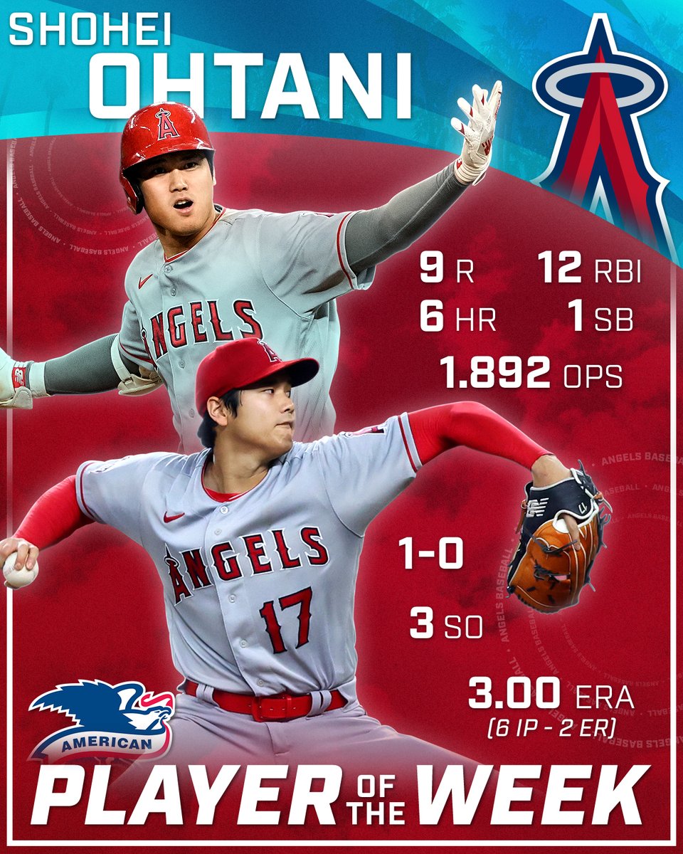 IT'S SHO-TIME ⏰

Shohei Ohtani is the American League Player of the Week!