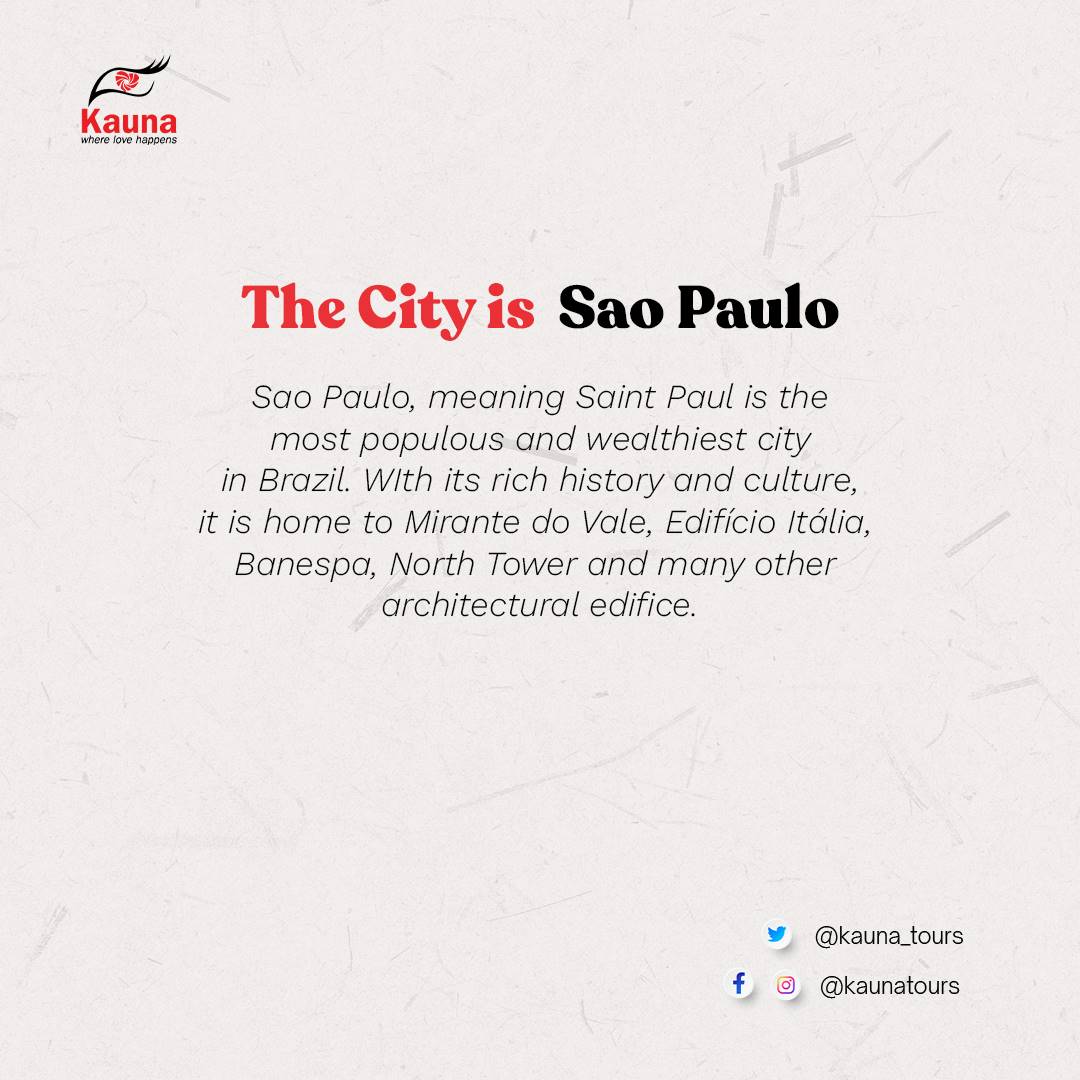 São Paulo: A Vibrant Metropolis Where Dreams Come to Life 🌆✨

#saopaulocity #urbanadventure #sampavibes #culturecapital #exploresaopaulo #kaunatours #tourists
