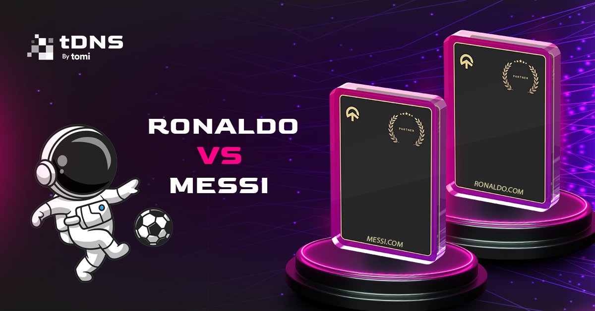 tomipioneers's tweet photo. ⚽ ⚽ Messi is up against Ronaldo on tDNS! ⚽ ⚽
Who do you think will score this goal and reach a higher bid in the auction?

Tell us below 👇👇👇 https://t.co/1w6MAYBJXH