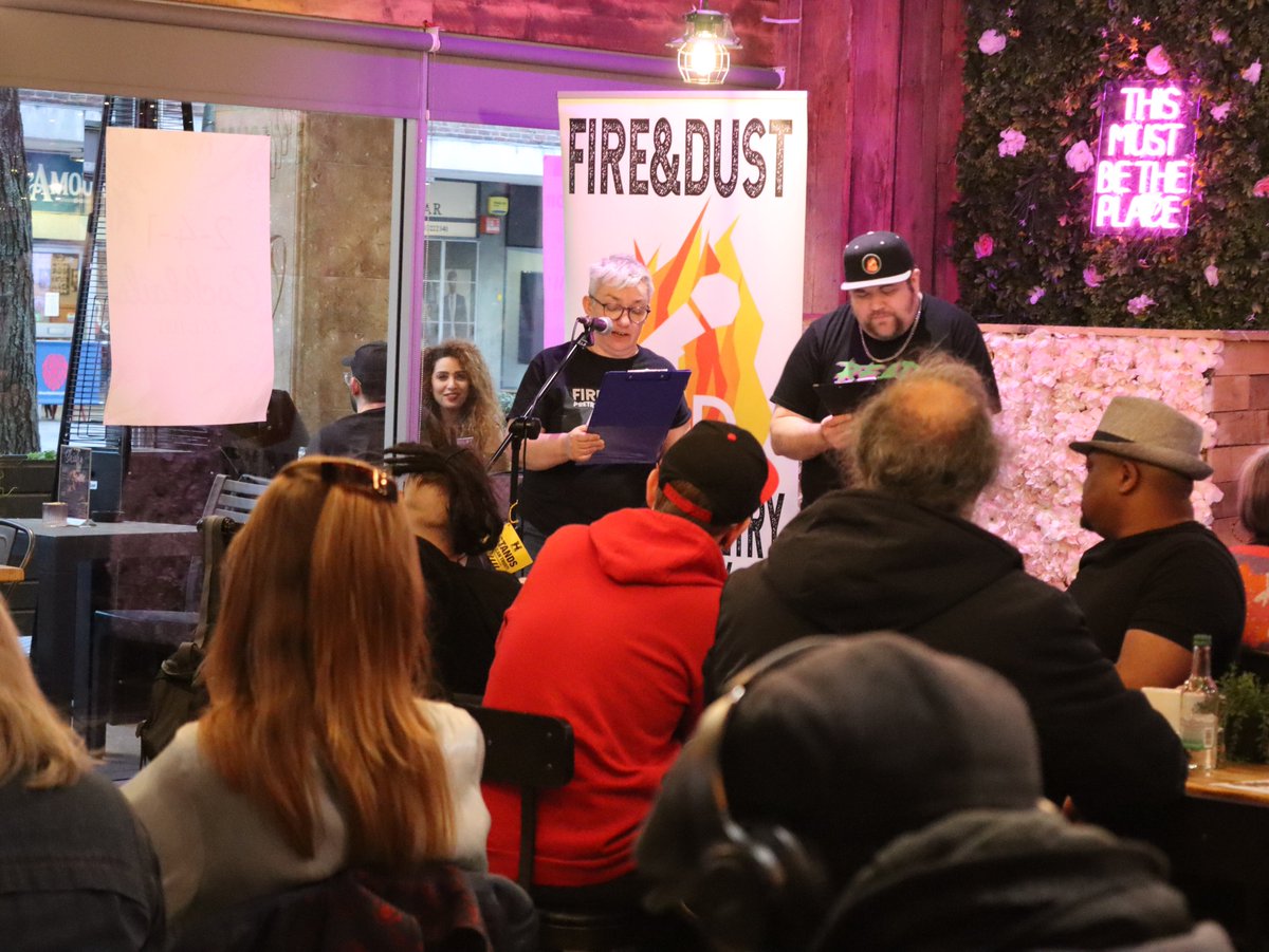 HereComesEvery1's tweet photo. Voting for the #SabAwards closes 11:50pm tomorrow! If you're still undecided which #spokenword event to vote for, we'd love your support for Fire&Dust #Poetry...
This is F&D's 4th time shortlisted - it'd be amazing for our community to win something!
https://t.co/s2s6Qg8wZr https://t.co/ZgSFC3jLKR
