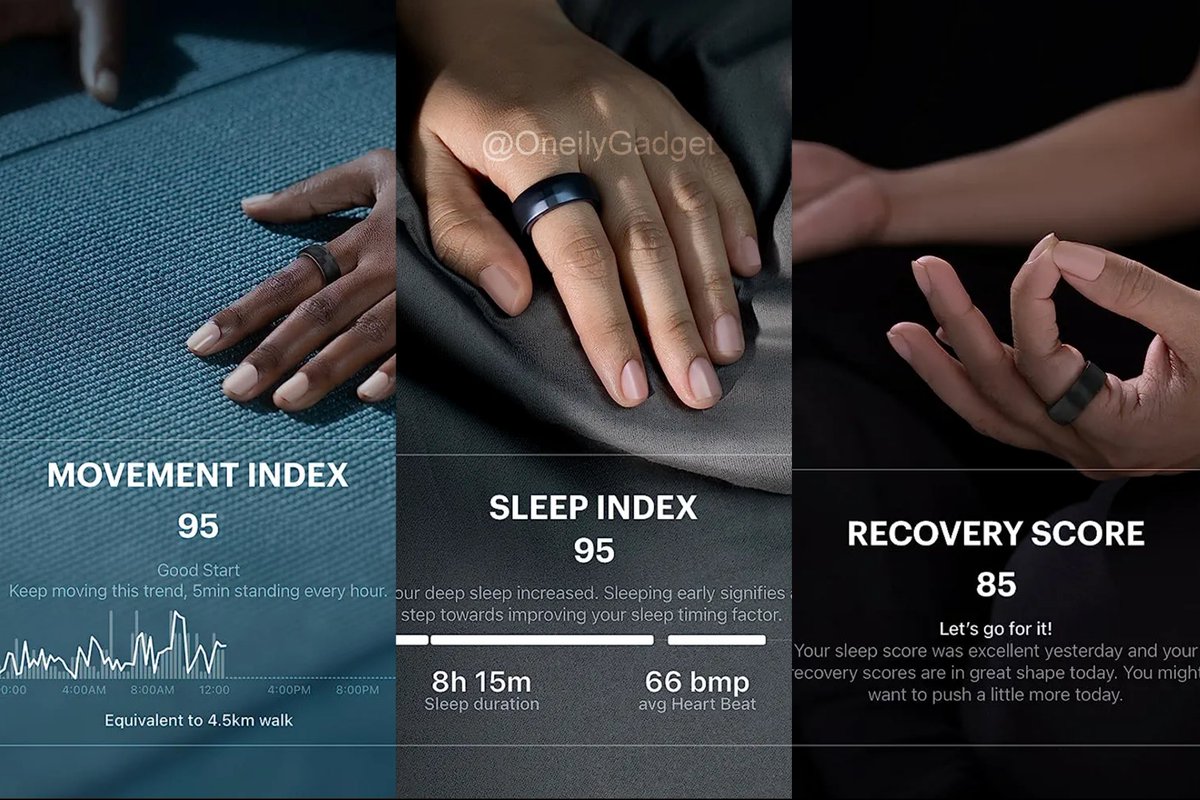 OneilyGadget's tweet photo. Ultrahuman Smart Ring launched at an introductory price of ₹20,249 in India.
- Available in 7 sizes from 6-12
- Heart rate, sleep, distance, activity tracker
- Fighter jet grade Titanium
- Up to 6 days battery
- Wireless charge
- IPX8 rating

#Ultrahuman #UltrahumanRing https://t.co/zSbJqIT3bM