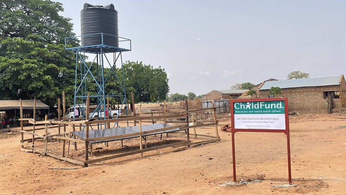 ChildFundGambia's tweet photo. “My village, Kerr Gibel, in Nianija district, CRR North has a history of more than 130 years. But this is the first time, we are enjoying clean #water supply. We thank #ChildFund for this historic borehole water project,” says Mod Sallah, village head (Alkalo) at the handing over https://t.co/rgUVdCFu8R