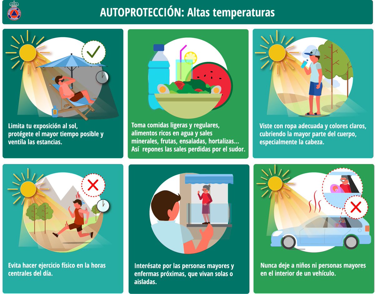 ⚠️Algunas recomendaciones ante las altas temperaturas🌞🌞😎😎vía <a href="/proteccioncivil/">Protección Civil</a>
#ProtecciónCivil
#autoproteccion
#CalorExtremo
#recomendaciones
#ciudadania
#Verano2023