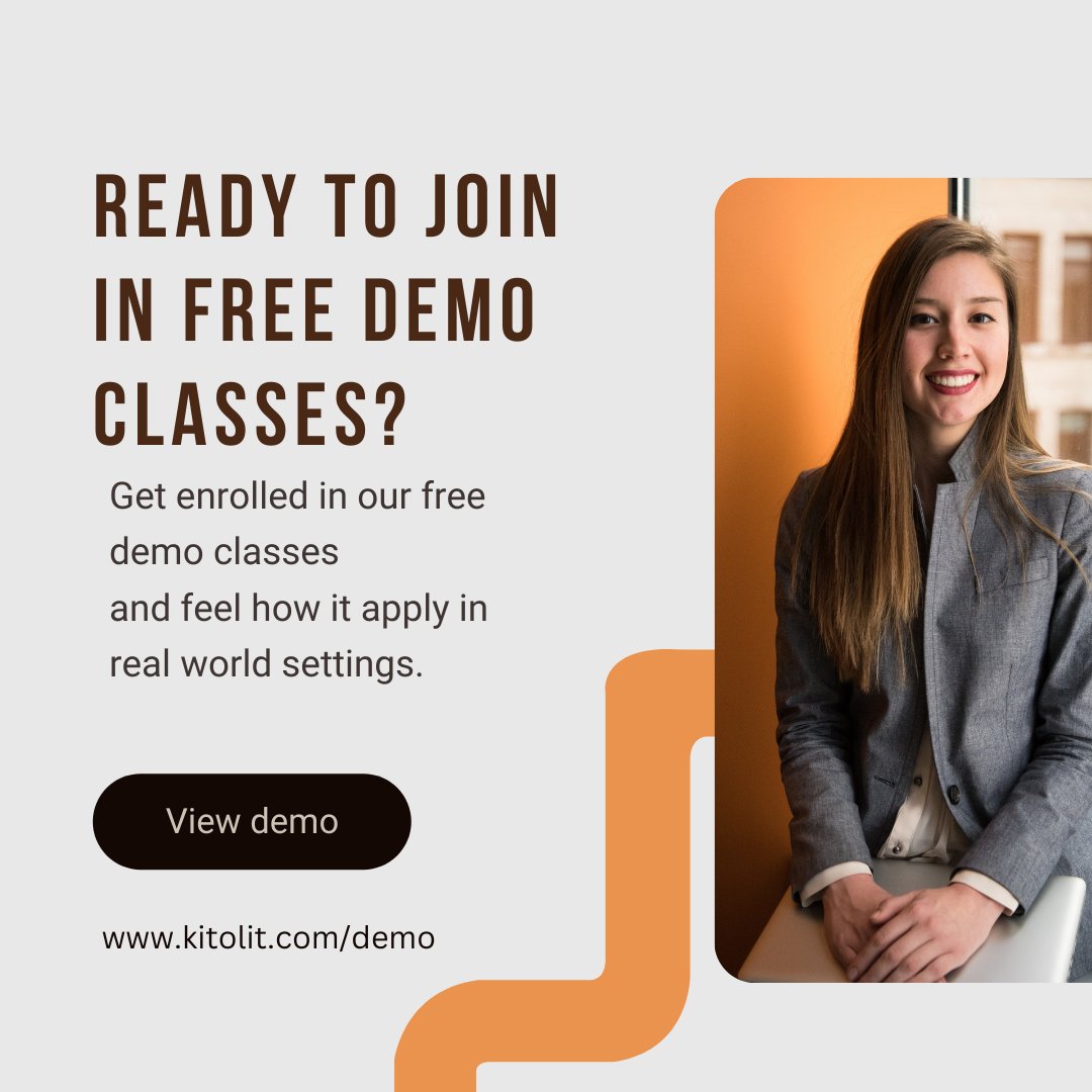 kitolit's tweet image. Are you ready to join our free demo classes?
Get enrolled fast. The link is provided below.
#democlass #onlineclasses #education #class #students #enrollnow
