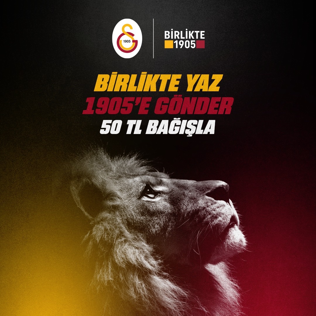 Yaralarımızı hep birlikte saracağız!

Galatasaray Spor Kulübü olarak, ülkemizin 6 Şubat’ta yaşadığı deprem felaketinin yaralarını sarmak için başlattığımız “Birlikte 1905” kampanyasına siz de destek verebilirsiniz.

📲 BİRLİKTE yaz, 1905’e SMS olarak gönder, 50 TL bağışta bulun.