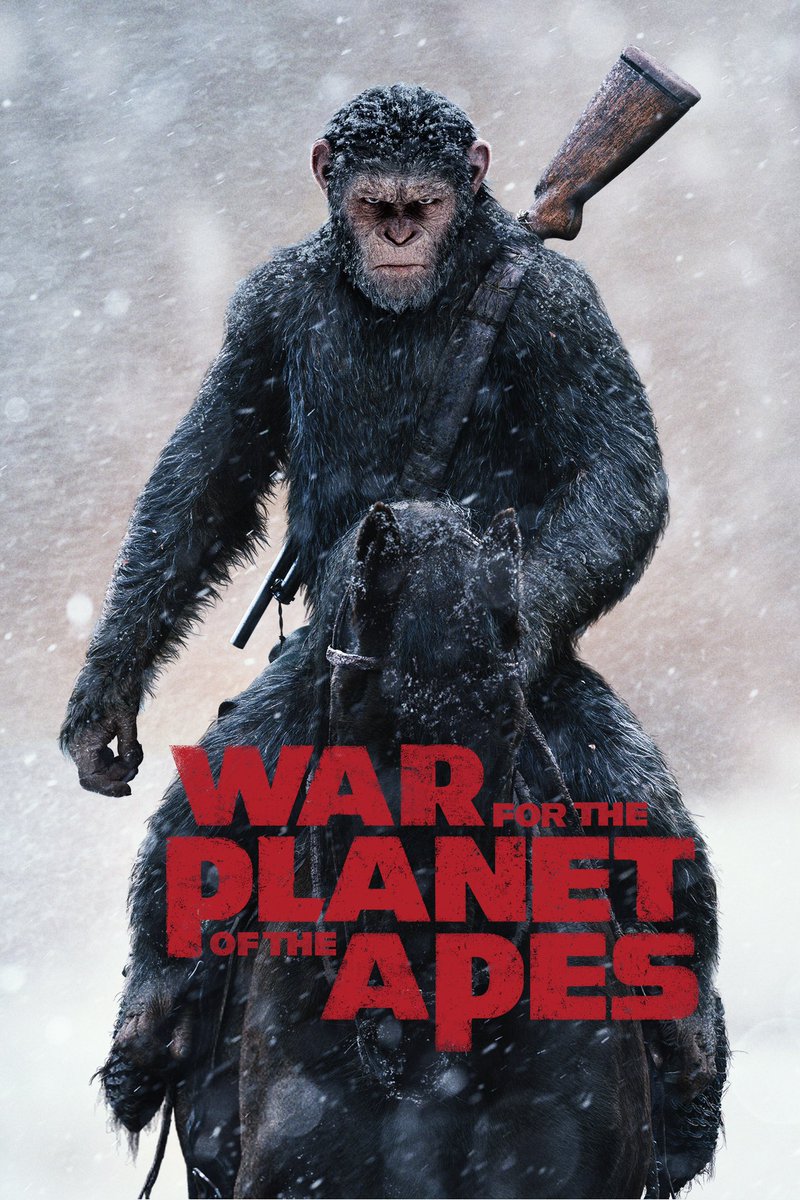 Was watching War for the Planet of the Apes. It is a great film.

#WarForThePlanetOfTheApes #MattReeves #AndySerkis #WoodyHarrelson #SteveZahn