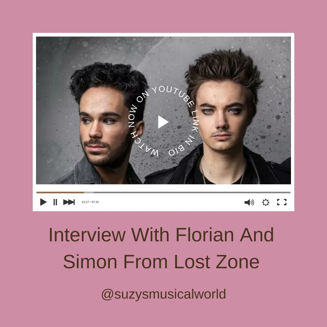 Have you seen the video of me interviewing the super awesome Simon and Florian from Lost Zone?⁠
⁠
The link to my YouTube channel is in my bio

#suzysmusicalworld #music #musicblog #musiclover #musiclife #musicislife #interview #linkinbio #youtube #lostzone @lostzoneofficial