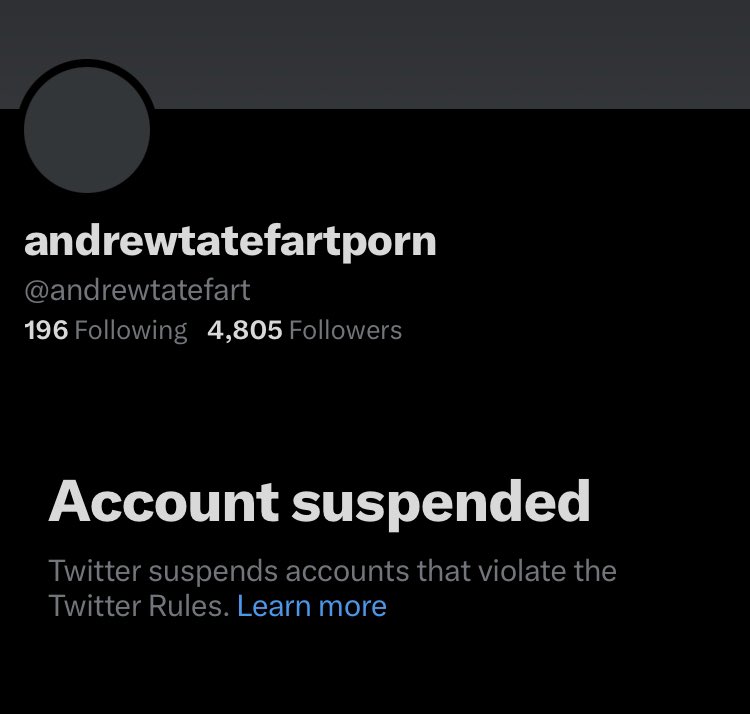 neverpornagain's tweet photo. what the heck… HAPPENED TO ANDREWTATEFARTPORN?!?! Elon musk… I’m sorry I asked for a free tesla… PLEASE FORGIVE ME!!!! #FreeATFP https://t.co/cq7KtRyInm