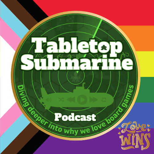 TTSub Podcast New logo! Surrounded by the glorious rainbow flag in support of pride month. #boardgames #TTRPG #cardgames #games #LoveisLove #PrideMonth #Pride2023 #StoriesToShare #stories #podcasts