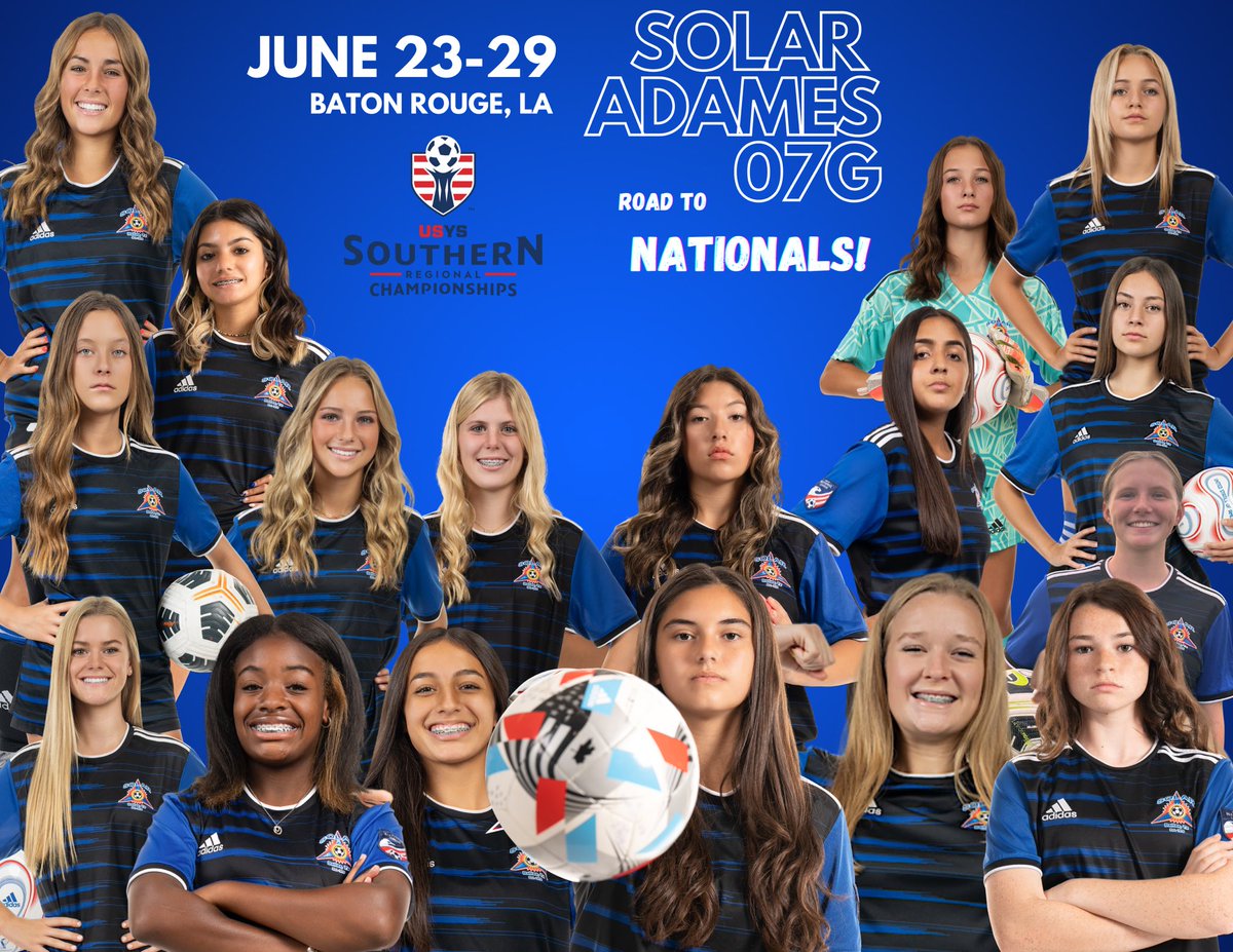 SolarSoccer07G's tweet photo. We’ve been prepping for this road trip. Ready to conquer Baton Rouge. See you in Olando. ☀️🕶️#batonrouge #ForItAll #roadtonationals @SolarSoccerClub #USYS #WeAreYouthSoccer #RoadtoFlorida #adames https://t.co/uqKgP6rzZB