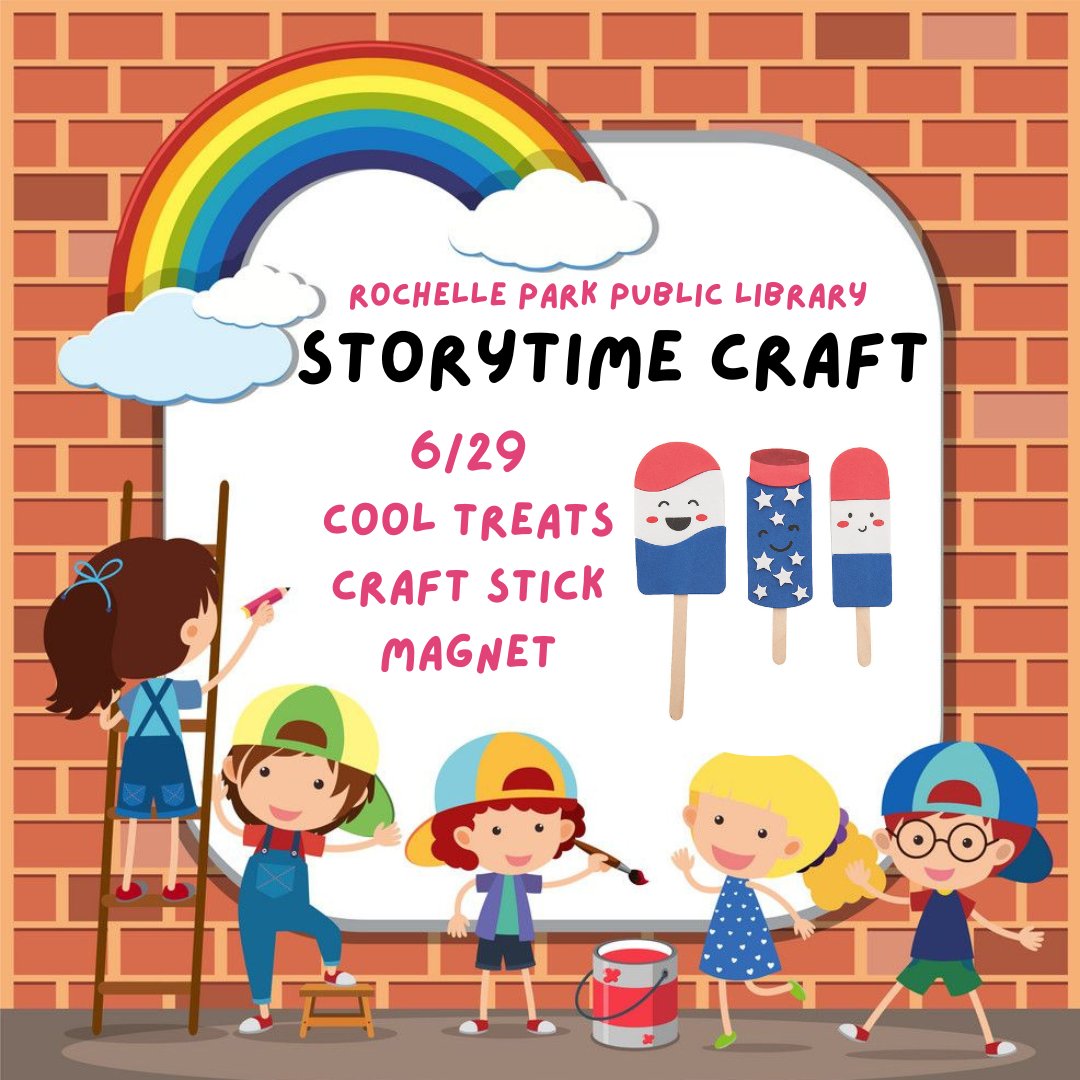 IIn-Person Storytime Kids' Craft - Every
Thursday @ 4:00 PM!

Join us at the library for crafting made fun.

This week we will be making a pop up volcano craft!

Next week we will be making a cool treats craft stick magnet!

For more information, please contact us.

#libraryfun