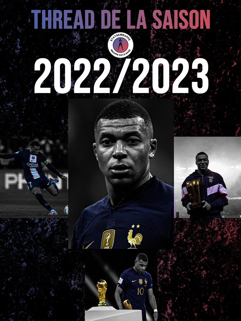 StatsKMbappe's tweet photo. 🔴📊 THREAD DE LA SAISON 2022/2023 ⚽️📈🎯🇫🇷

@KMbappe 🐐 (RT x FAV pour la visibilité) https://t.co/wLvpt5iTYB
