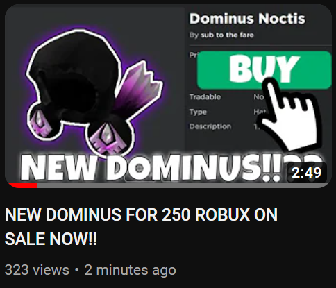 WaffleTrades on X: OMG ROBLOX HALLOWEEN DOMINUS 🤯🤯🤯🤯    / X