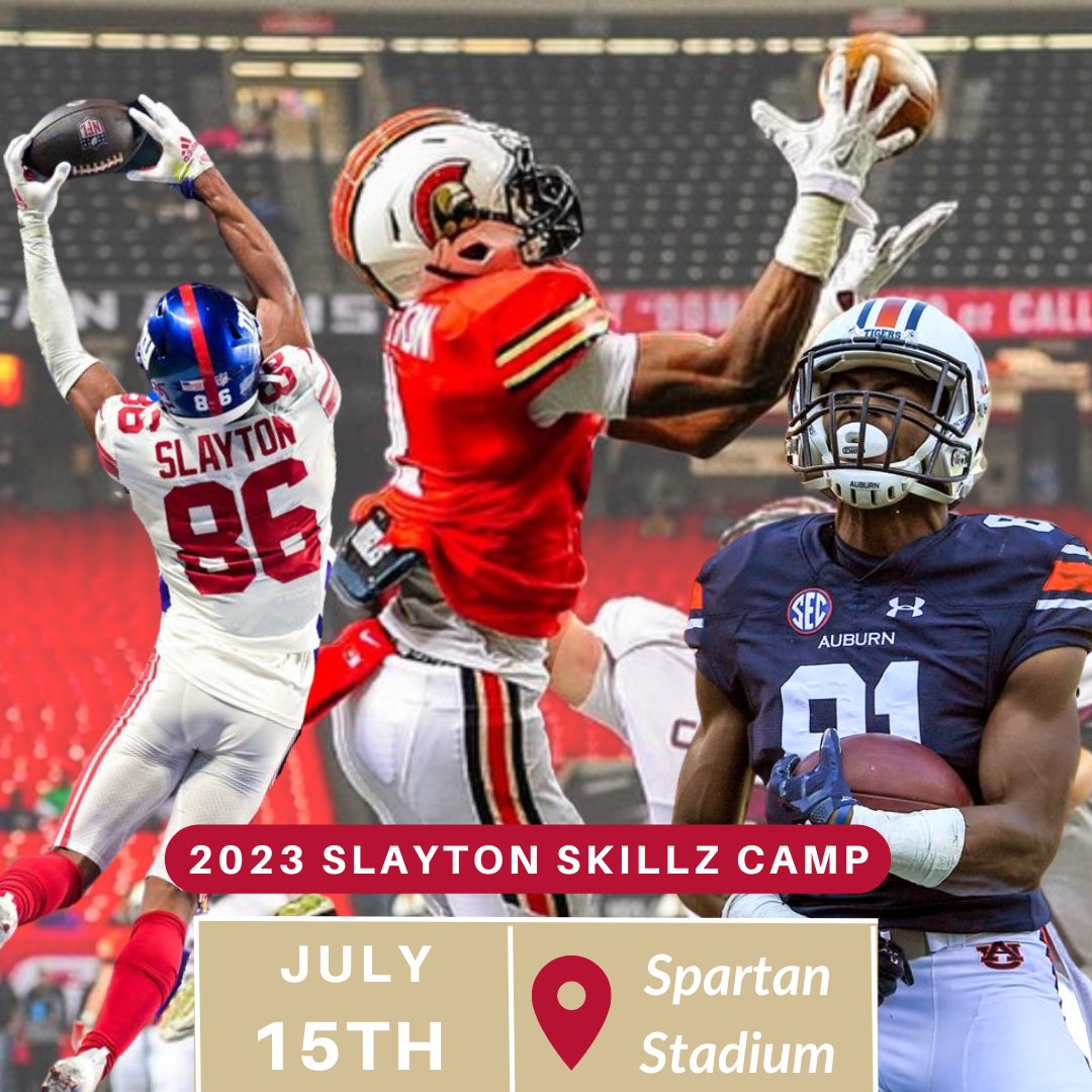 On July 15th, <a href="/Young_Slay2/">Darius Slayton</a> (GAC Class of 2015), is hosting his annual Skillz Camp at GAC (9 AM-12 PM). 

The current <a href="/Giants/">New York Giants</a> receiver is hosting a FREE youth football skill camp for ages 12-16 (Rising 6th - 10th) 

Click here to register: slaytonskillscamp.com/registration

<a href="/GACFootball/">GAC Football</a>