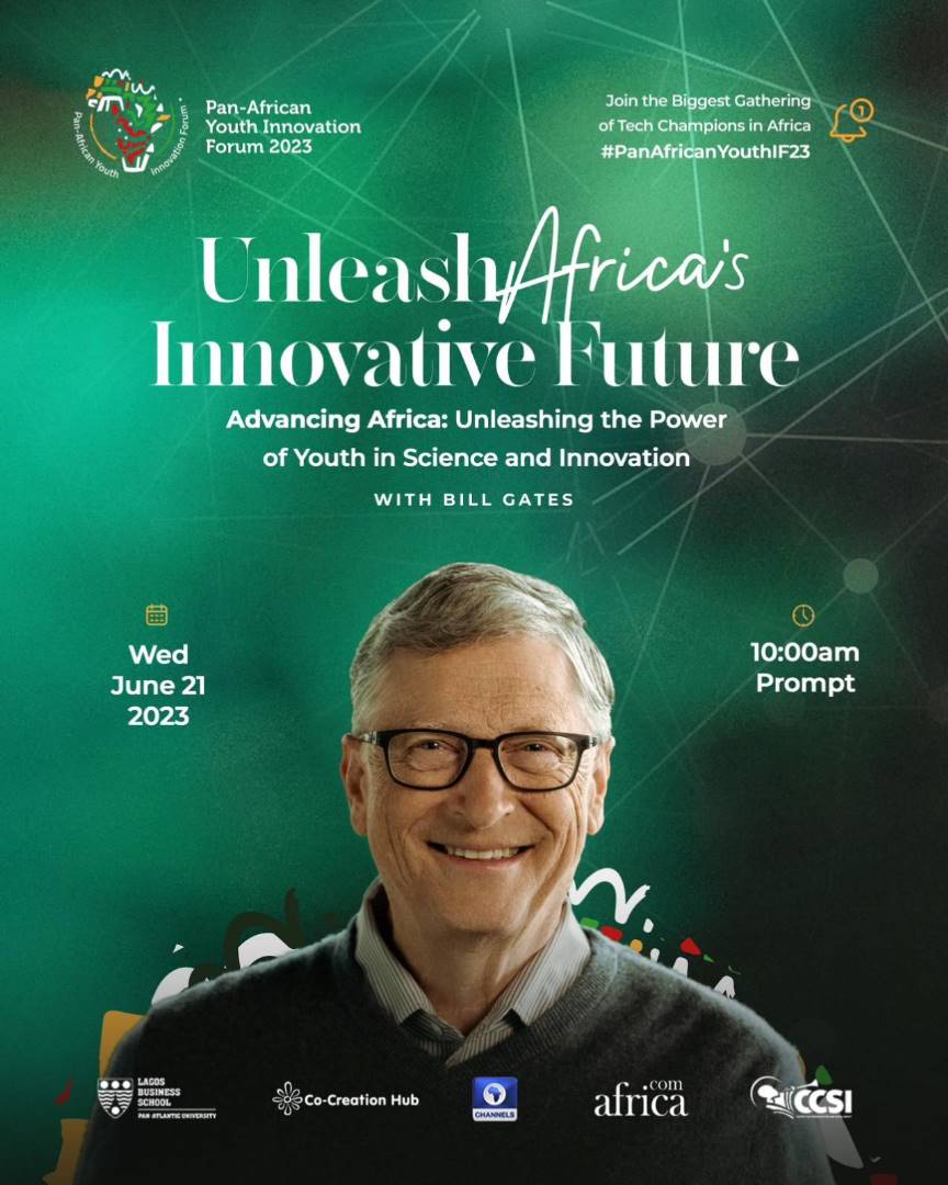 Unleashing the Power of Youth and Innovation @bosuntijani 

Join us to hear from Bill Gates and discover the latest trends and innovations. Learn from success stories to accelerate your innovation journey and shape Africa's future. 

9AM GMT, register here -…