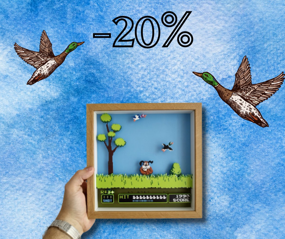 DShadowbox's tweet photo. 20% off #nostalgie #diorama #shadowbox #gift #duckhunt https://t.co/5ocQDDAoaC