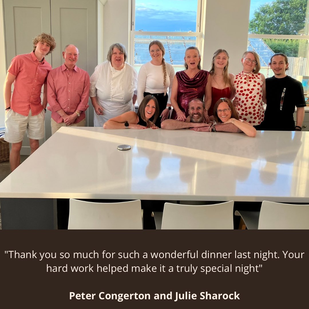 It was amazing to cook for Peter &amp; Julie &amp; their family. We met via zoom to discuss the requirements for their very special 40th Anniversary &amp; it was fabulous to hear about their wedding back in 1983. Pete &amp; Julie are based in Victoria, 🇦🇺 so it was fab to meet them in person