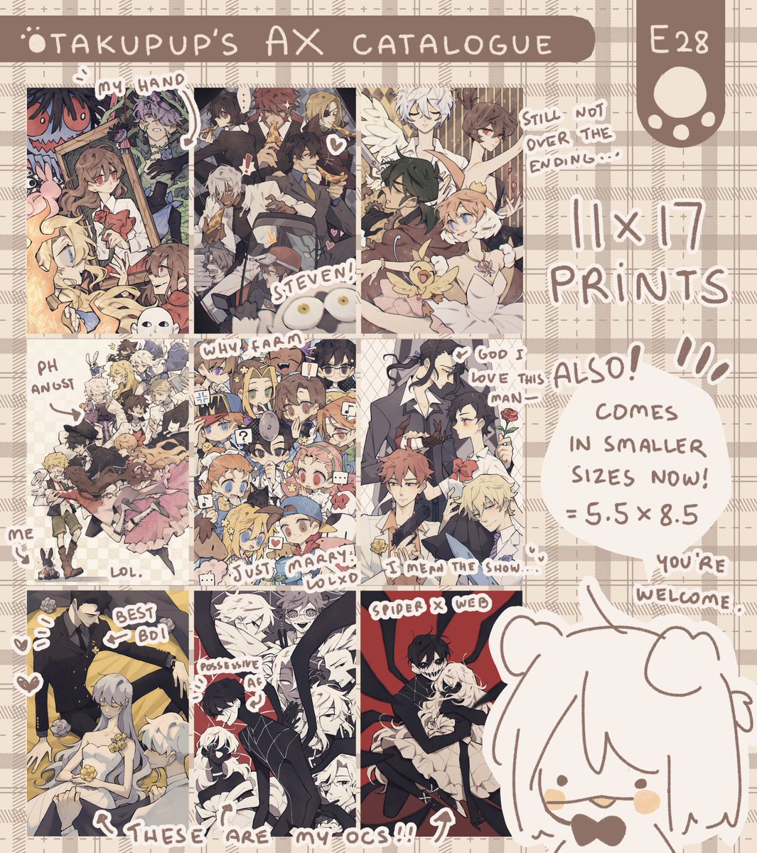 Mightve had too much fun makin my AX catalogue this year…  HAVE FUN LOOKING THROUGH AND YOU AT ANIME EXPO!!! ☺️ #AX2023 #AX2023ArtistAlley #AXArtistAlley2023  (1/3)