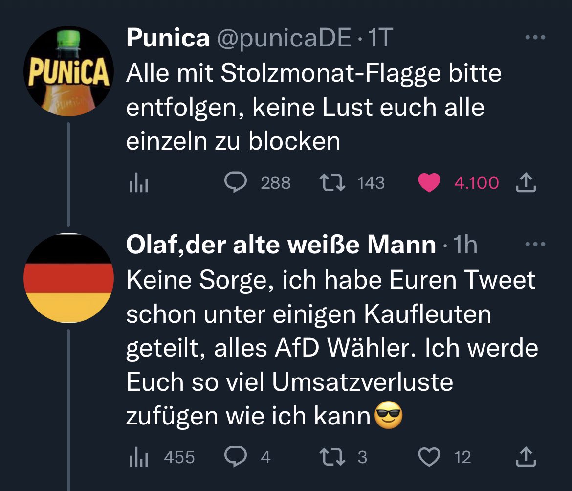 Leider kein Witz: Seit diesem Tweet haben wir keine einzige Flasche mehr verkauft. Hoffentlich bist du jetzt zufrieden Olaf