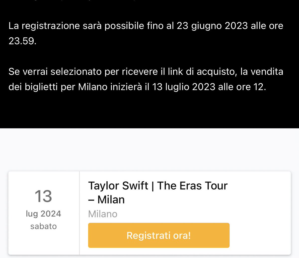 la vendita dei biglietti sarà il 13 luglio alle 12, i nuovi hunger games abbiano inizio