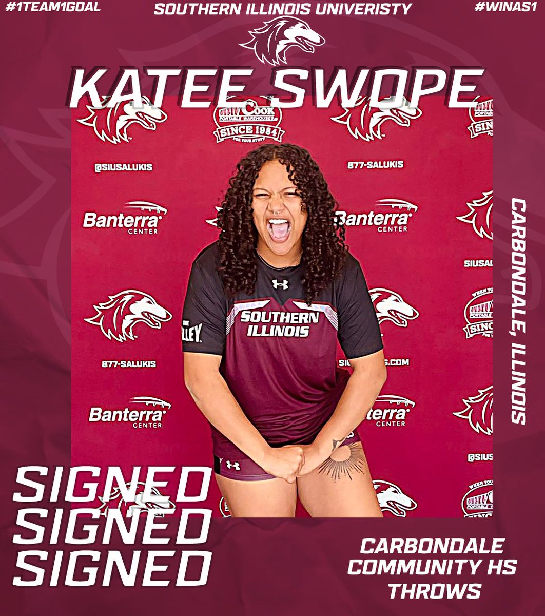 𝐒𝐈𝐆𝐍𝐄𝐃: Welcome to Southern Illinois, Katee Swope!! 🖊️ 

#1Team1Goal | #Salukis