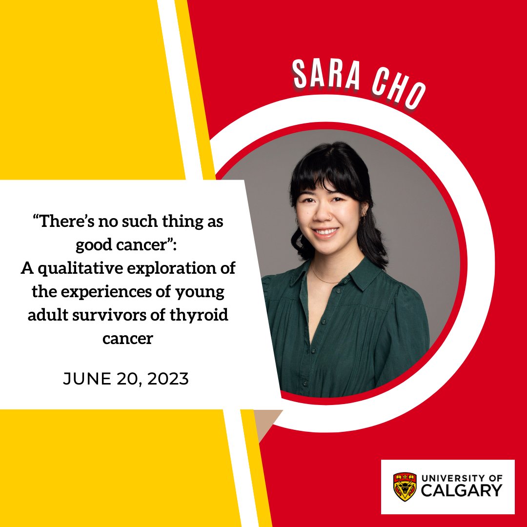 UCalgary Psychosocial Oncology (@ucalgarypsyonc) on Twitter photo Sara Cho (<a href="/sarakcho/">Sara Cho</a>) will be presenting:
"There's no such thing as good cancer": A qualitative exploration of the experiences of young adult survivors of thyroid cancer
<a href="/CARE4Kids_YYC/">Psychosocial Care4Kids</a> <a href="/UCalgaryMed/">UCalgaryMedicine</a> <a href="/SchulteFiona/">Fiona Schulte, PhD</a> <a href="/CAPO_ACOP/">CAPO</a> #CAPO2023 Sara Cho (<a href="/sarakcho/">Sara Cho</a>) will be presenting:
"There's no such thing as good cancer": A qualitative exploration of the experiences of young adult survivors of thyroid cancer
<a href="/CARE4Kids_YYC/">Psychosocial Care4Kids</a> <a href="/UCalgaryMed/">UCalgaryMedicine</a> <a href="/SchulteFiona/">Fiona Schulte, PhD</a> <a href="/CAPO_ACOP/">CAPO</a> #CAPO2023