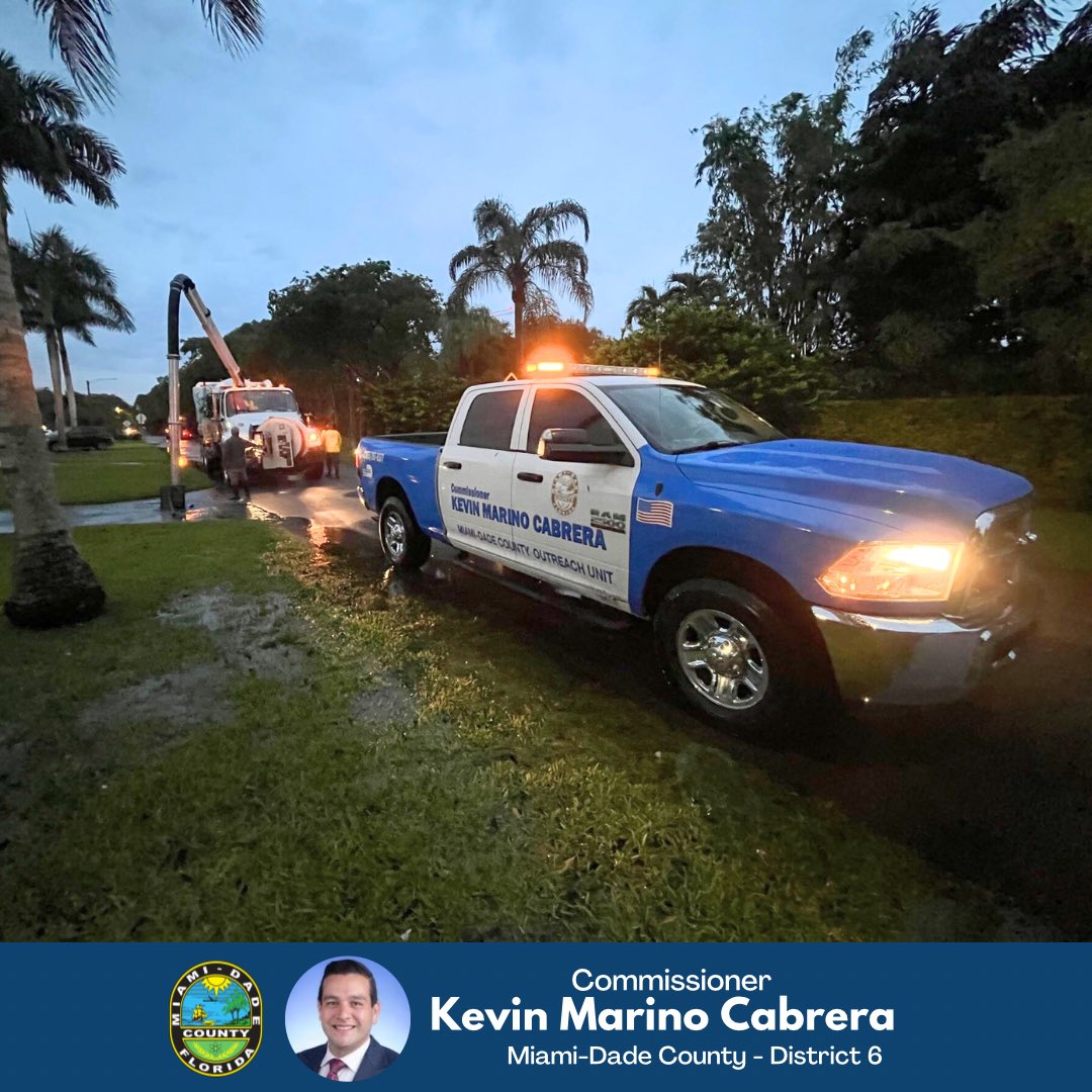 AmbCabrera's tweet photo. 📣 Attention residents! 🏠🌧️

#TeamCabrera, alongside @MiamiDadeCounty crews, are working to tackle the recent flooding in our district.

If you come across drainage problems or notice any obstructions, please reach out to us immediately at 305-267-6377 or contact 311! 📞 Your timely reporting can make a significant difference in keeping our community safe and flood-free. 🌊
#FlaPol #DadeFirst