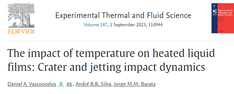 UBI_pt's tweet photo. Daniel A. Vasconcelos, André R.R. Silva, Jorge M.M. Barata just published the paper "The impact of temperature on heated liquid films: Crater and jetting impact dynamics" in Experimental Thermal and Fluid Science.
https://t.co/Qb9wLz7o0g
#fluidscience
@AEROG_LAETA https://t.co/7cPFg2zvvr