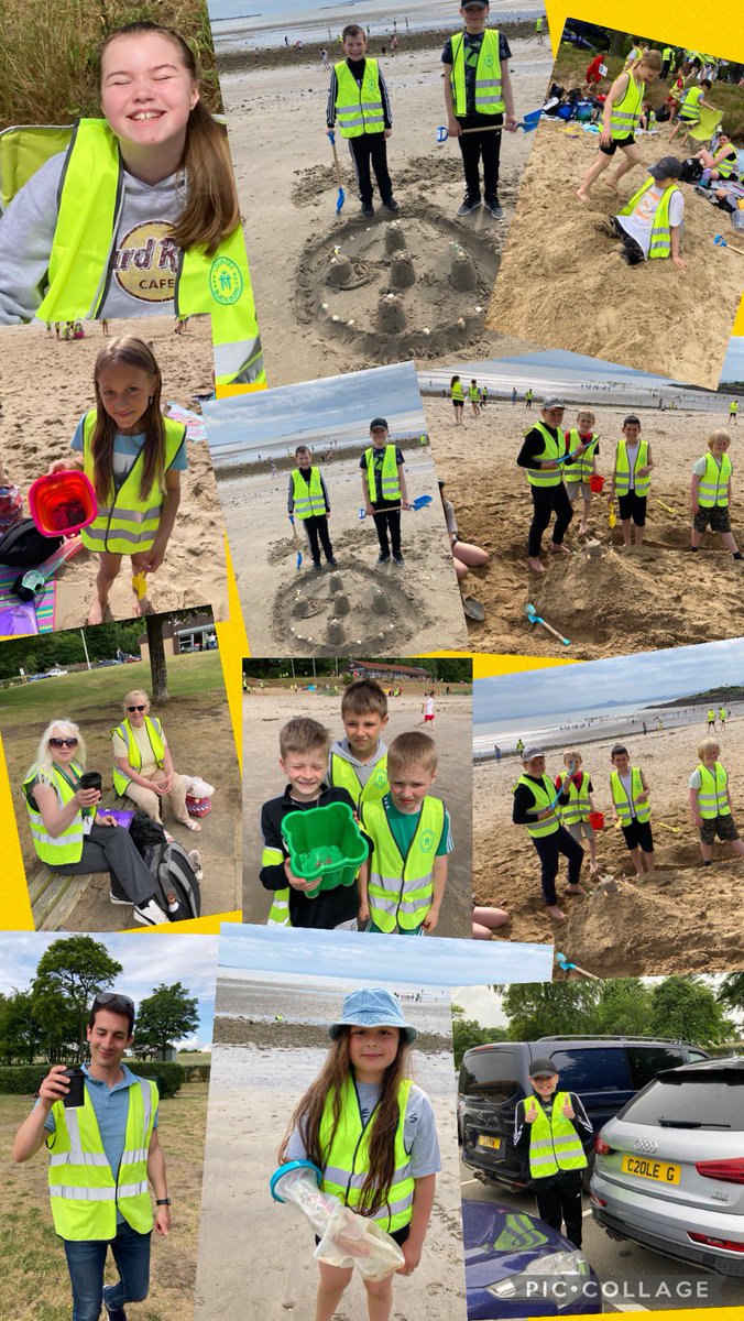 Primary 6 loved quality time with their school family on Aberdour Beach 🏖️ today ….