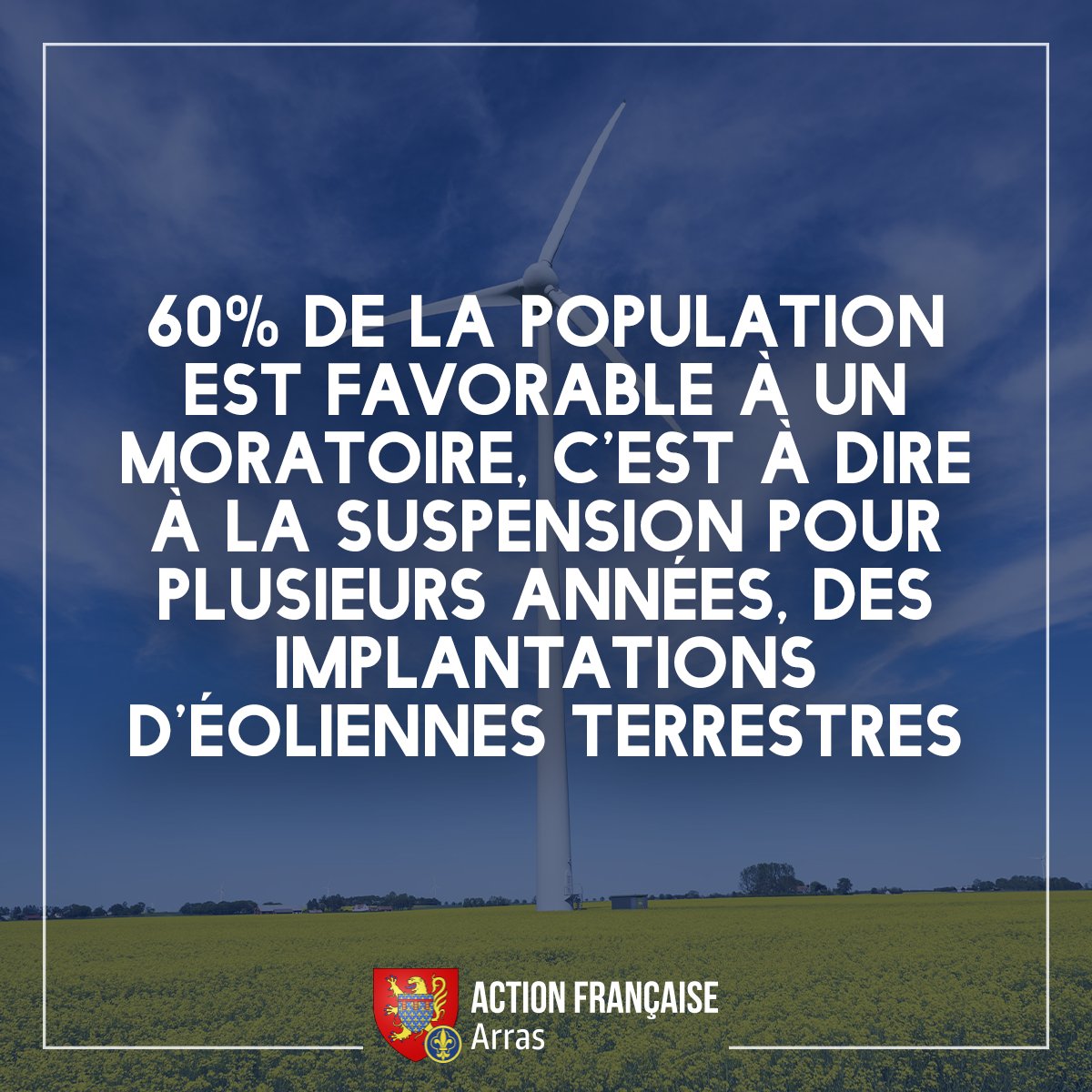 🌬️ L'éolien est une chimère vantée des écologistes pour soustraire à la France sa souveraineté énergétique.