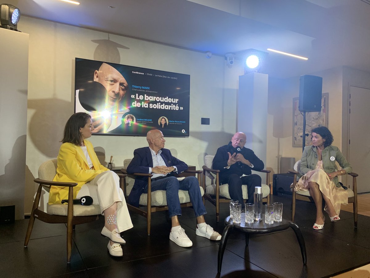 Témoignage prenant de Thierry Marx sur l’engagement lors de l’inauguration du siège ⁦<a href="/onepoint/">Onepoint</a>⁩ ⁦<a href="/MurielTouaty/">Muriel Touaty</a>⁩