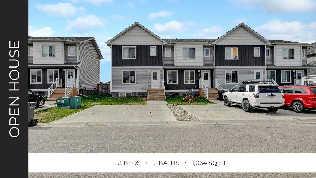 Don't miss the chance to tour this fantastic property!  9515 112 Ave -Clairmont, AB
Modern two-storey town home (end unit) with a huge fully fenced yard!!!
Low country taxes, only $1624 in 2022.

Katie Good
Realtor
Century 21... homeforsale.at/D_9515_112_AVE…