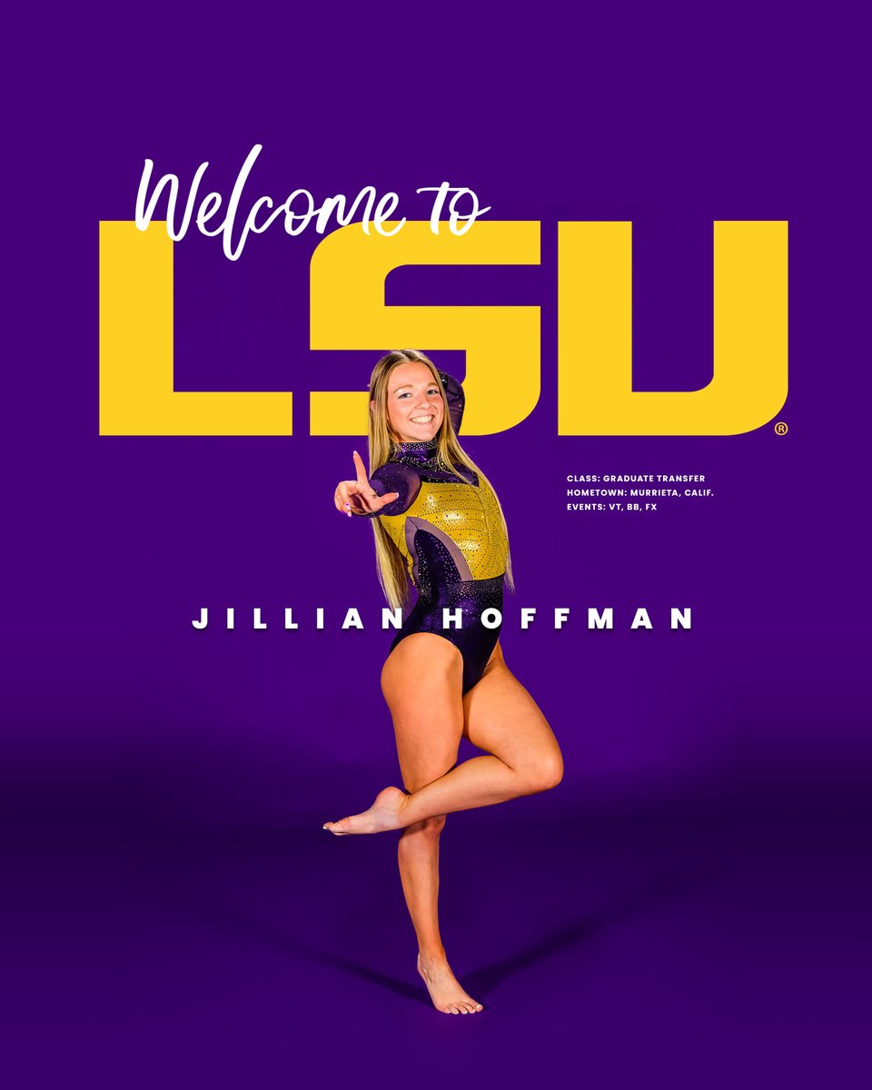 Found her home in Baton Rouge 💜💛

Jillian Hoffman is officially a Tiger!

🔗 lsul.su/3qOtl6B | <a href="/Jill_Hoffman2/">Jillian</a>