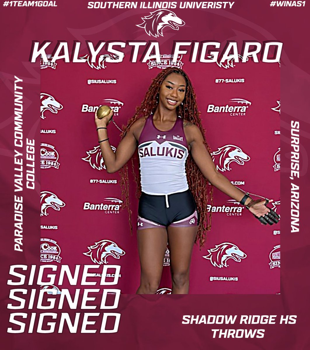 𝐒𝐈𝐆𝐍𝐄𝐃: Kalysta Figaro is the latest addition to our Saluki family!! 🖊️

#1Team1Goal | #Salukis