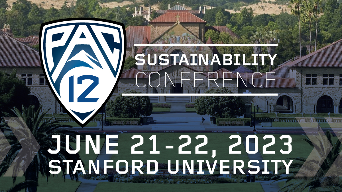 We look forward to the #Pac12TeamGreen Sustainability Conference this week <a href="/Stanford/">Stanford University</a>!

The programming lineup features industry leaders from around the country as well as representatives from the <a href="/49ers/">San Francisco 49ers</a> and <a href="/warriors/">Golden State Warriors</a>!

🗓️ June 21-22, 2023
ℹ️ Pac12.me/23Susty