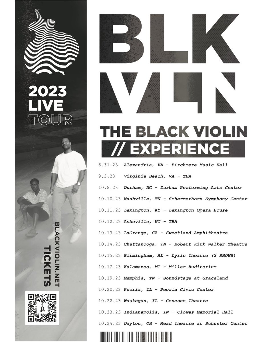 BIG NEWS Y’ALL!! 📣 We’re headed back on the road this fall to continue The Black Violin Experience Tour!🎻🎻 Artist Presale: Wednesday, June 21 @ 10am local (password: DREAMERS) Onsale: Friday, June 23 @ 10am local BV ON TOUR: blackviolin.net/shows-bit/ #BlackViolin #OnTour