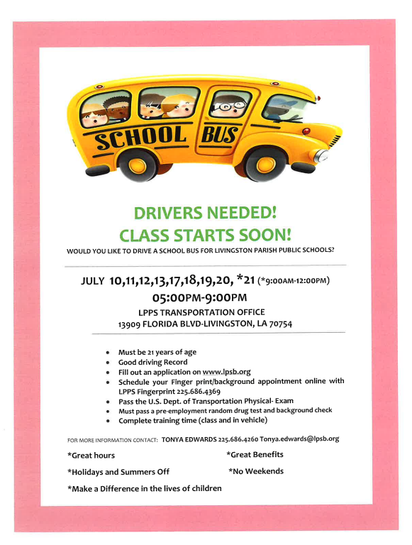 Bus Drivers Needed - Training Class begins July 10!
  siap.ps/4df0d7