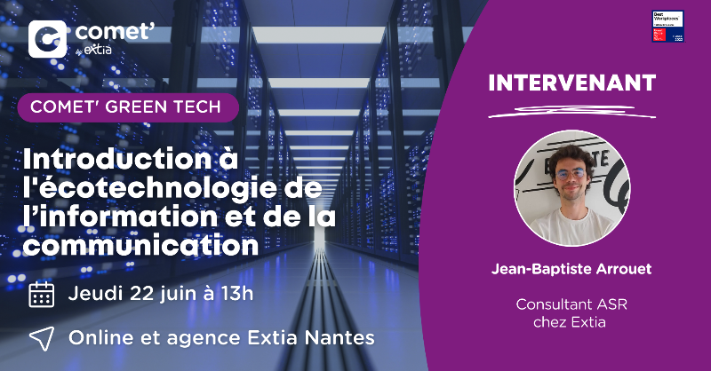 CometByExtia's tweet photo. L'#écotechnologie ? Quésaco ? 

Notre expert Jean-Baptiste sera présent pour nous aiguiller sur l'impact de la #technologie sur notre #environnement. 🌱👩‍💻 

Infos &amp; Inscriptions à l'évènement en ligne juste ici. 👇

#ECOTIC #greentech #Sustainability #DéveloppementDurable