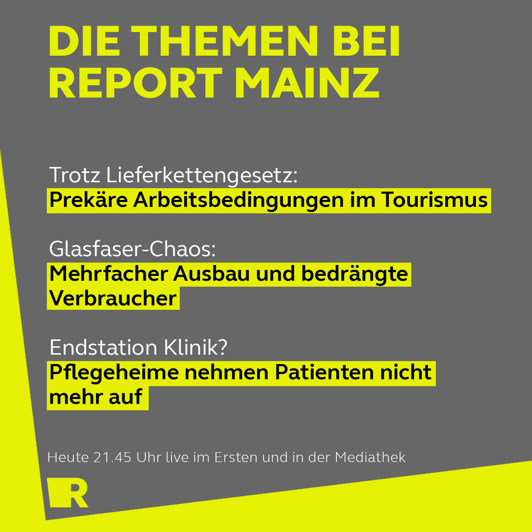 Das Lieferkettengesetz verpflichtet deutsche Konzerne, Arbeitsbedingungen im Ausland zu kontrollieren. Hat sich dadurch etwas verbessert? REPORT MAINZ hat sich auf #Santorini und #Teneriffa umgeschaut. Die Ergebnisse heute Abend um 21:45 Uhr @daserste und in der #ARDMediathek.