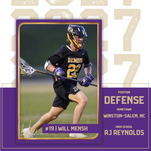 Sewanee Lacrosse (@sewaneetigerlax) on Twitter photo Next up in the 2023 class is Will Mensh! Will is a Defenseman from Winston Salem, NC and played for <a href="/RJR_Lacrosse/">Reynolds Lacrosse</a> and <a href="/NCFusionLax/">NC Fusion Lacrosse</a>! #YSR Next up in the 2023 class is Will Mensh! Will is a Defenseman from Winston Salem, NC and played for <a href="/RJR_Lacrosse/">Reynolds Lacrosse</a> and <a href="/NCFusionLax/">NC Fusion Lacrosse</a>! #YSR