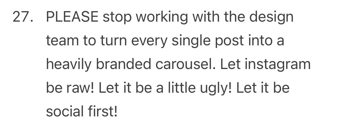 Let your Instagram content be ugly!!!