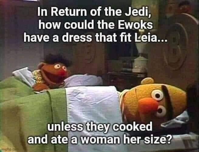 The #Ewoks in #StarWars always make me feel uneasy and now it’s know why.,,,