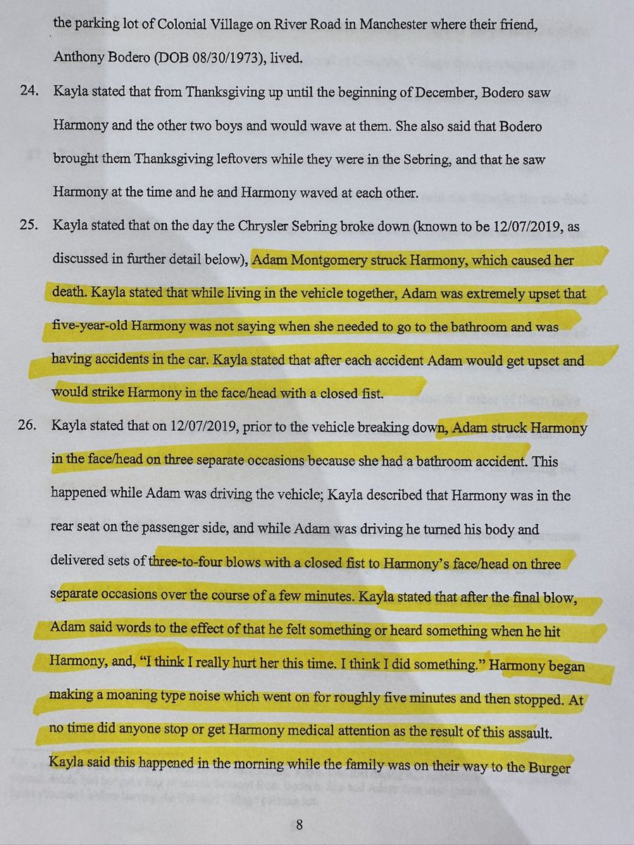 This guy is an absolute piece of filthy human trash.  I truly wish that I could punch him in the face...repeatedly.  #AdamMontgomery #JusticeForHarmonyMontgomery

PS...this is from the recently unsealed PC affidavit.