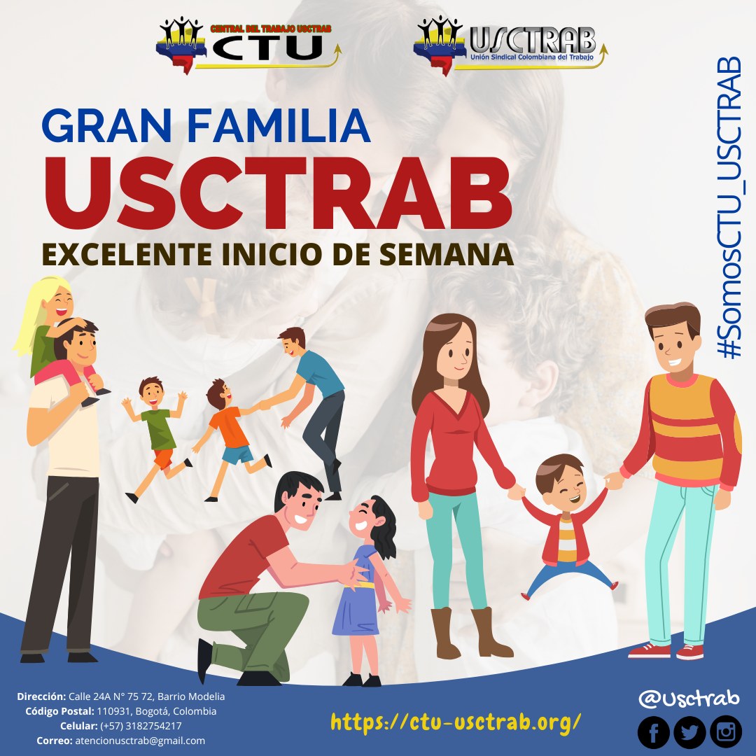 usctrab's tweet photo. Empieza el día con alegría, empieza la semana con energía y todo será pura armonía.
¡Feliz martes! y un ¡Excelente Comienzo de Semana!
Somos Confederación CENTRAL #CTU #USCTRAB
Unión Sindical Colombiana del Trabajo.
¡Nacimos para servirte con diligencia y lealtad!
@fagaro2001 https://t.co/3RA1uVx6nt