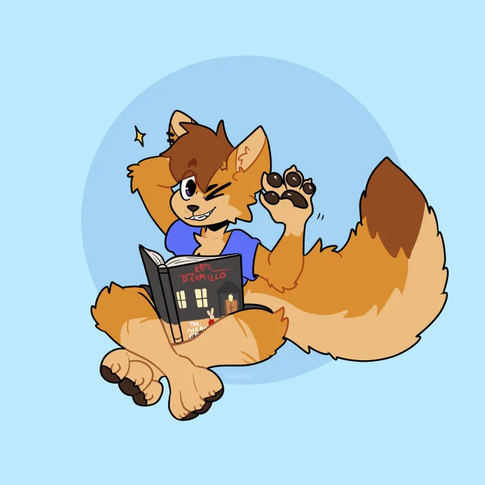 "Oh hi! Ya got me reading here!" Commission for  thank you!
