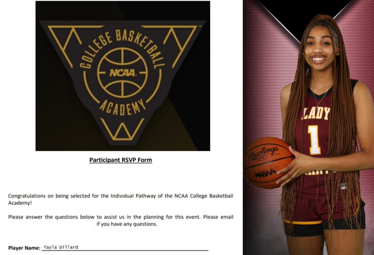 Proud of my Tayla-Bear being invited to participate in the 2023 NCAA College Basketball Academy at the end of July in Memphis!

#NoDaysOff #WeComing