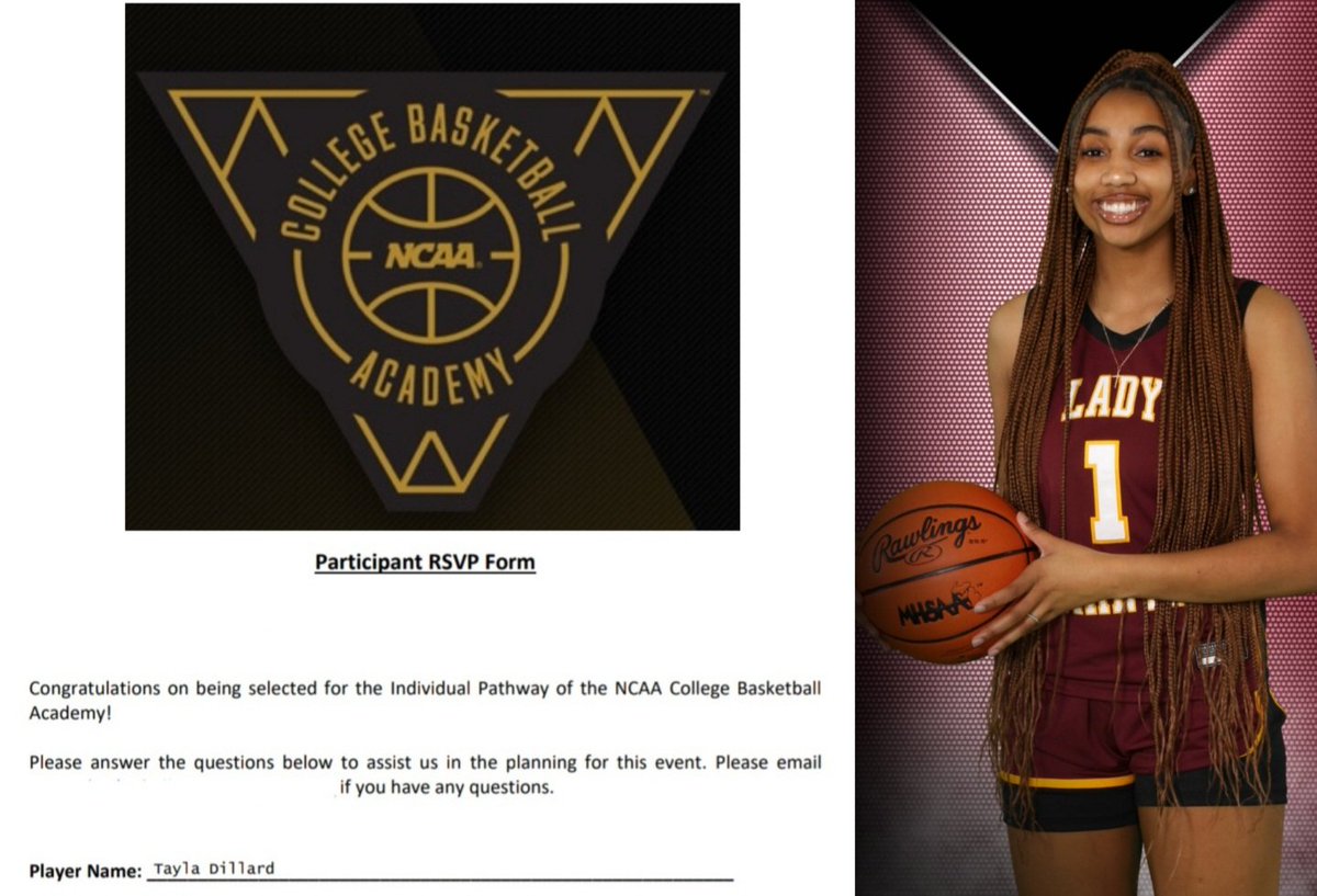 Proud of my Tayla-Bear being invited to participate in the 2023 NCAA College Basketball Academy at the end of July in Memphis! #NoDaysOff #WeComing