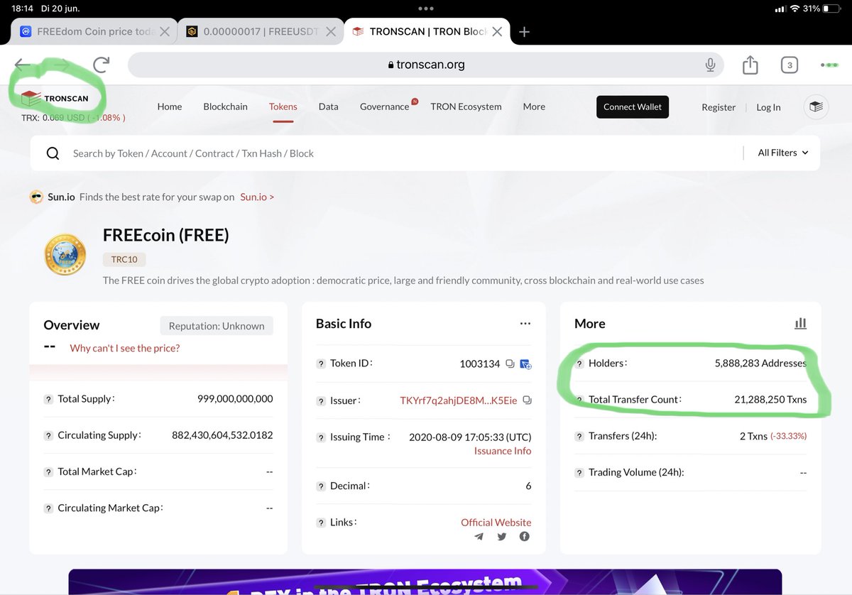 THE_FREE_COIN's tweet photo. Hi @justinsuntron @Poloniex @Huobi @trondao @TRONSCAN_ORG
The 5.8 MILLION $FREE TRC10 holders on #TRON deserve your respect and support. I hope that you all agree with this ?
When we were listed on #PoloniDEX, $FREE was a top performer. But then you closed #PoloniDEX ..
Today we deserve to be listed on #Poloniex & #Huobi without having to pay the excessive listing fee that your listing staff is asking.
Act in the interest of the #TRON users, do not focus only on the listing fee. Show that also #TRON is an ecosystem that works in the interest of its community members & the projects that built on top of #TRON
Thank you