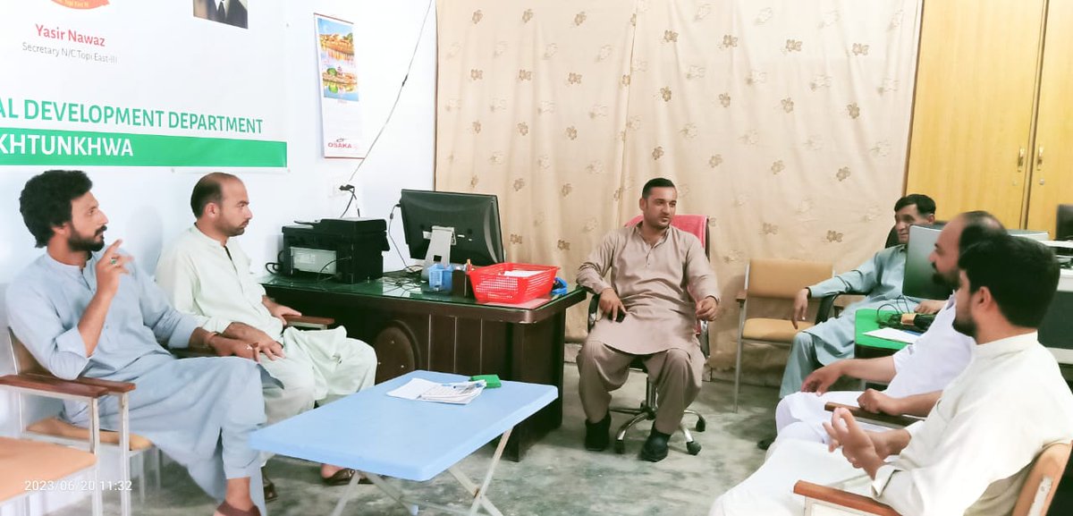 ADLocalgov's tweet photo. #ADLGRDD #Teshil #topi #Rashid Aslam Khan Visited NC offices Topi East 1,2,3. All staff were present @dglgrddkp @lgrdd @dcswabi @DPOSwabi @TheAFCCL @minister https://t.co/ds4i8JQX2s